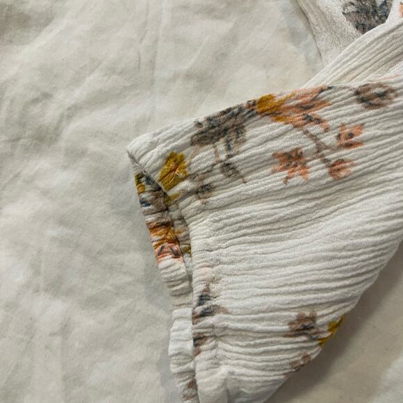 Free People White Gardenia Retro Print Tunic Mini Swing Dress size S - Picture 11 of 14